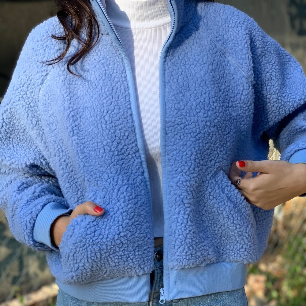 Teddy Light Indigo Blue Jacket